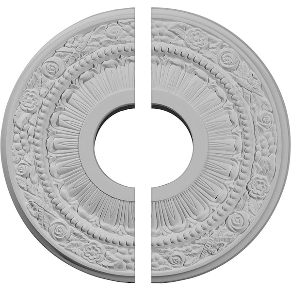 Ekena Millwork Nadia Ceiling Medallion, Two Piece (Fits Canopies up to 4 7/8"), 12 1/8"OD x 3 5/8"ID x 7/8"P CM12NA2 - main
